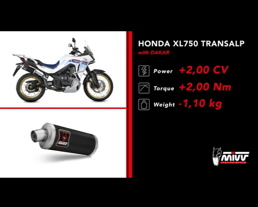Escape Mivv Slip-On Dakar St. Steel Honda XL750 Transalp 2023-24 - Imagen 3