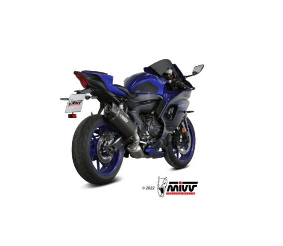 Mivv Full system 2x1 SR-1 black titanium Yamaha YZF R7 2022-24 - Imagen 2