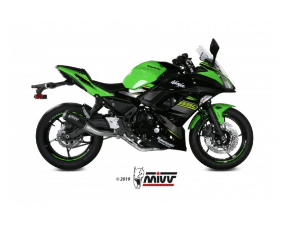 Mivv Full system 2x1 MK3 black Kawasaki Ninja 650 / Z650 2017-23 - Imagen 2