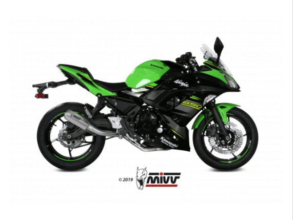 Mivv Full system 2x1 MK3 St. Steel Kawasaki Ninja 650 / Z650 2017-23 - Imagen 2