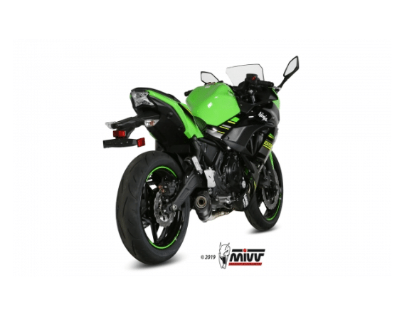 Mivv Full system 2x1 Oval carbono con tapa carbono Kawasaki Ninja 650 / Z650 2017-23