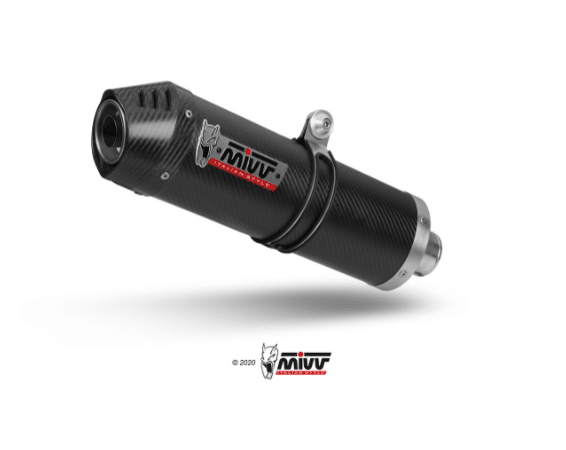 Mivv Full system 2x1 Oval carbono con tapa carbono Kawasaki Ninja 650 / Z650 2017-23 - Imagen 3
