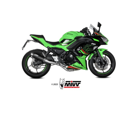 Mivv Full system 2x1 GP Pro black Kawasaki Ninja 650 / Z650 2024 (2 sondas lambda) - Imagen 2