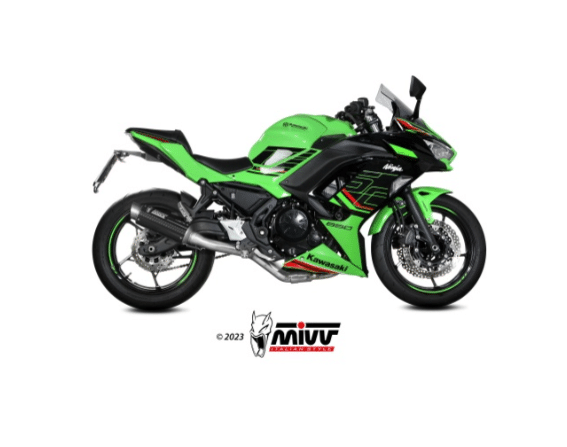 Mivv Full system 2x1 GP Pro carbono Kawasaki Ninja 650 / Z650 2024 (2 sondas lambda) - Imagen 3