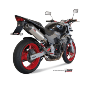 Mivv Slip-On Oval titan con tapa carbono Honda Hornet 600 2003-06