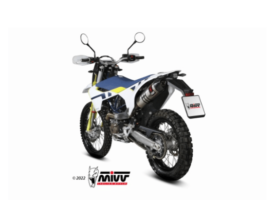 Mivv Slip-On Oval Titanium Husqvarna 701 Enduro / SuperMoto 2021-24 - Imagen 2